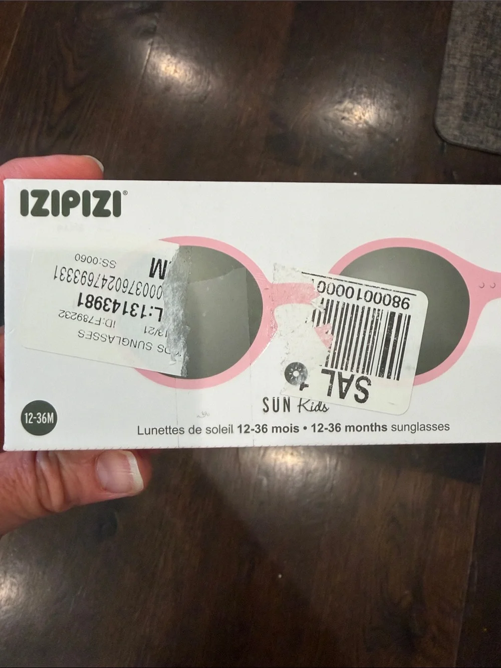 NWT IZIPIZI Kids SUN Polarized Sunglasses - Pink Frame
